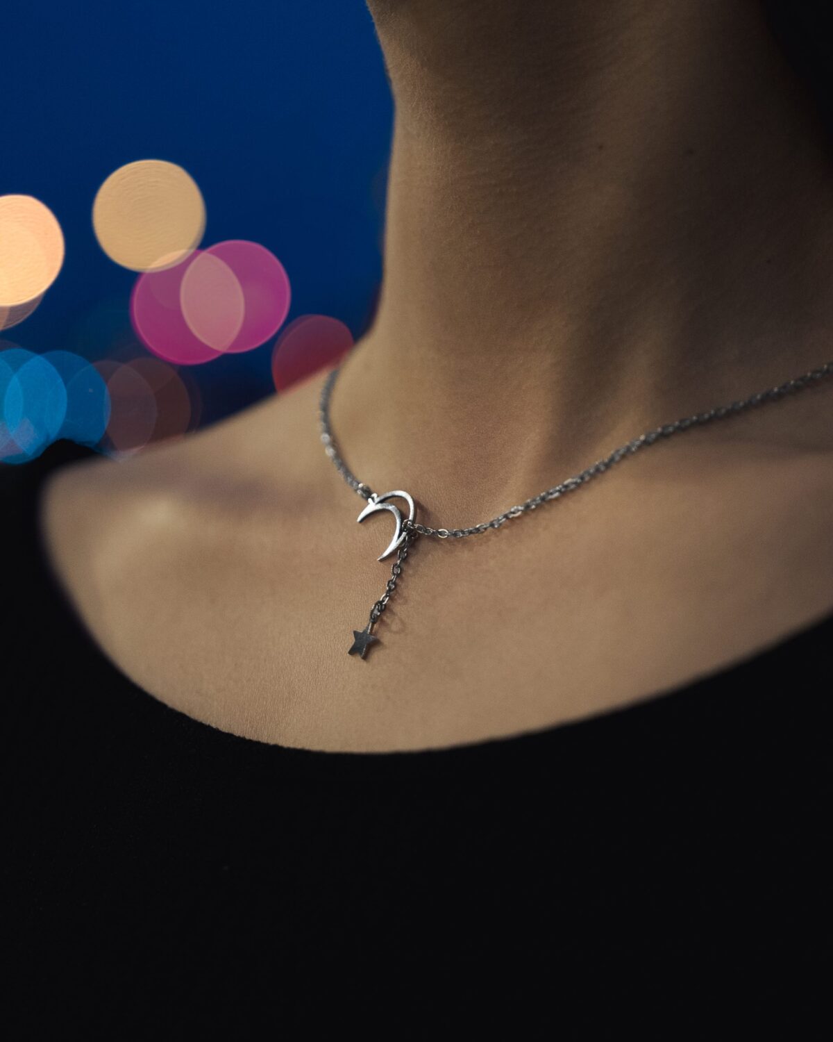 Naszyjnik przeplatany posrebrzany