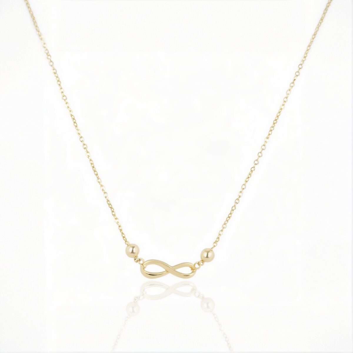 Naszyjnik nieskończoność pozłacany